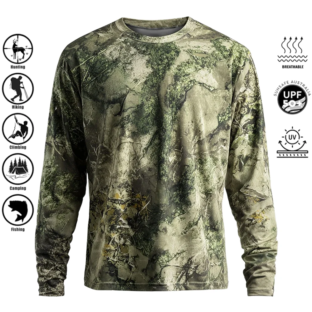 Hiking - Erkek Uzun Kollu Tişört, Polyester, 3D