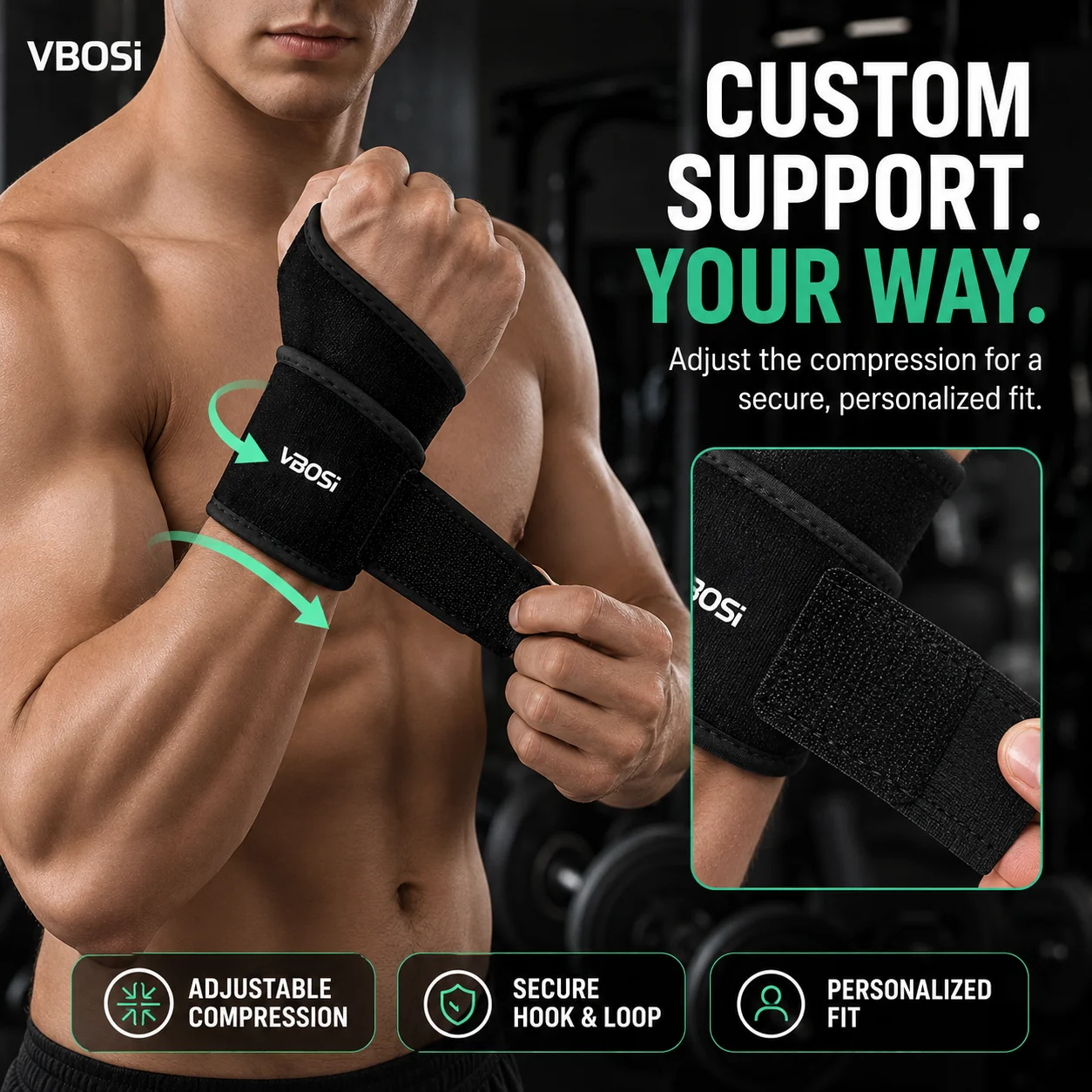 VBSOi Ayarlanabilir Bilek Dest - Wrist Wraps Weightlifting Support incelemesi ve fiyatı