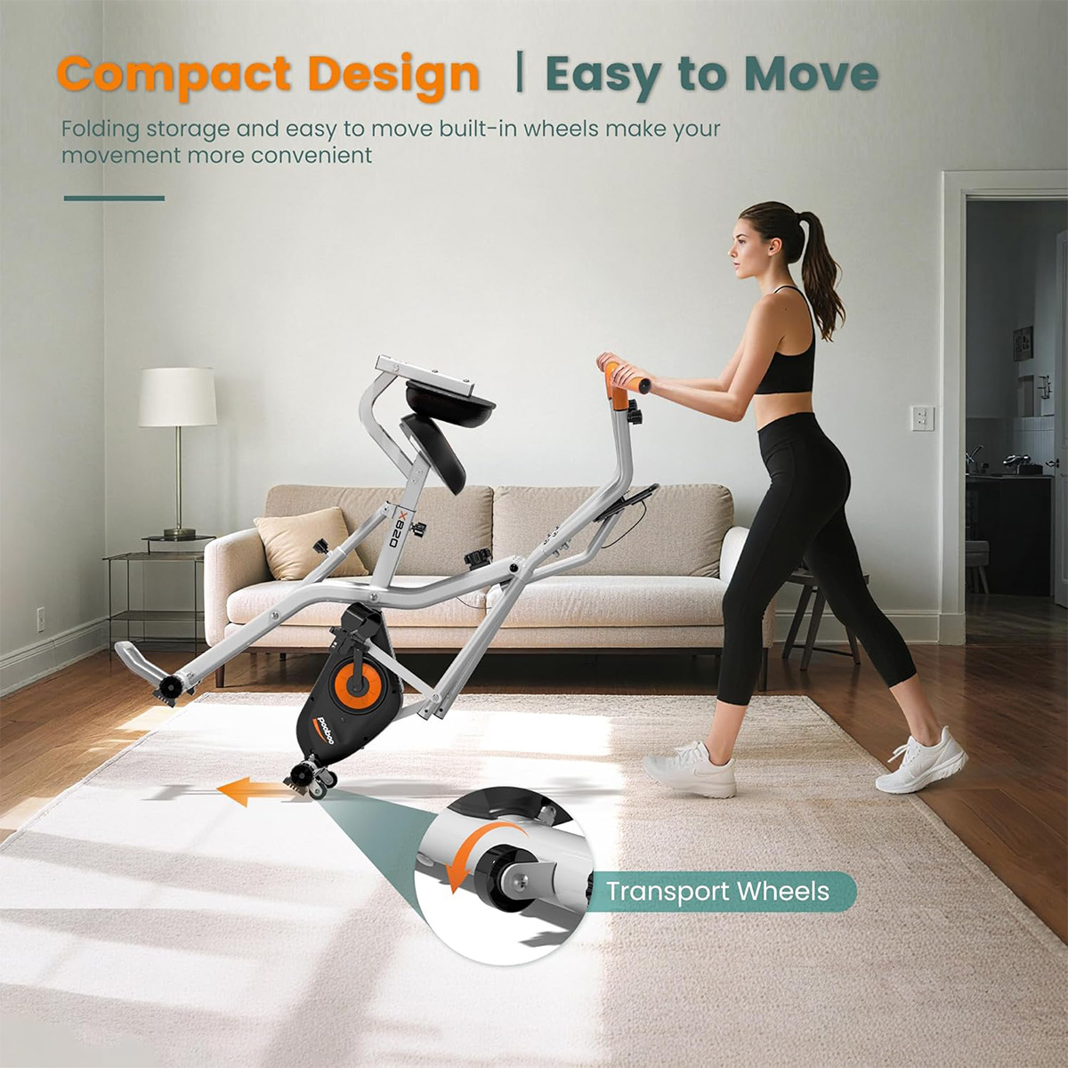Pooboo Katlanabilir 2'si 1 Ara - Exercise Bike Magnetic Resistance incelemesi ve fiyatı